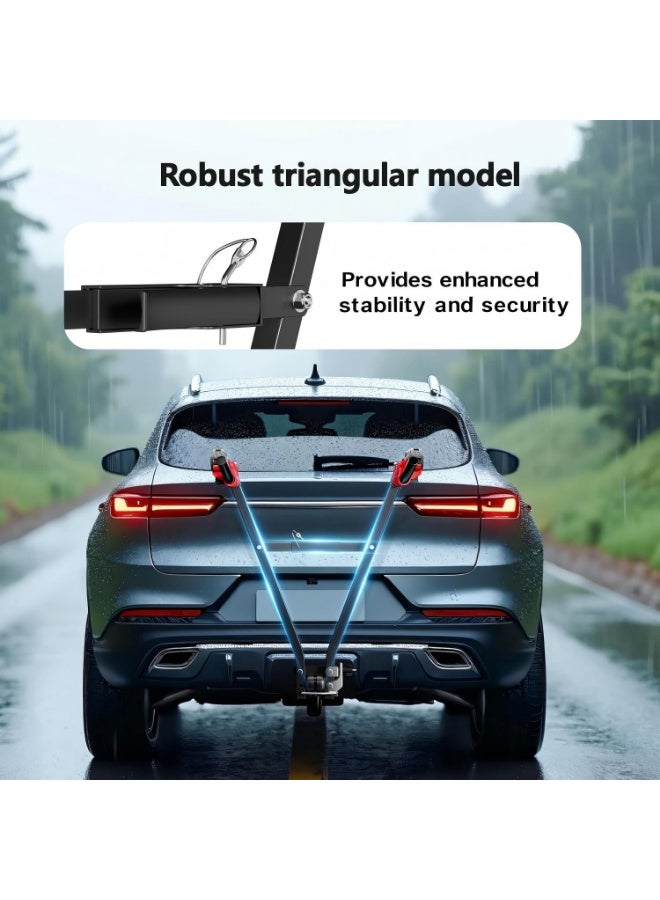 WALALLA Heavy Duty 3-Bike Carrier Rack Bicycle Mount for Mountain Bikes, E-bikes, Electric Bikes, High Capacity Bike Transport Rack，Compatible with Most Sedans Hatchbacks Minivans and SUVs - Image 5